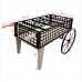 FixtureDisplays® Wood Wagon Flower Planter Bed Stand Wheels Metal Iron Frame Home Outdoor 18464